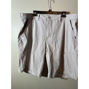 Huk‎ Mens XXL Gray Lightweight Cargo Shorts Zip Pocket Outdoor Casual